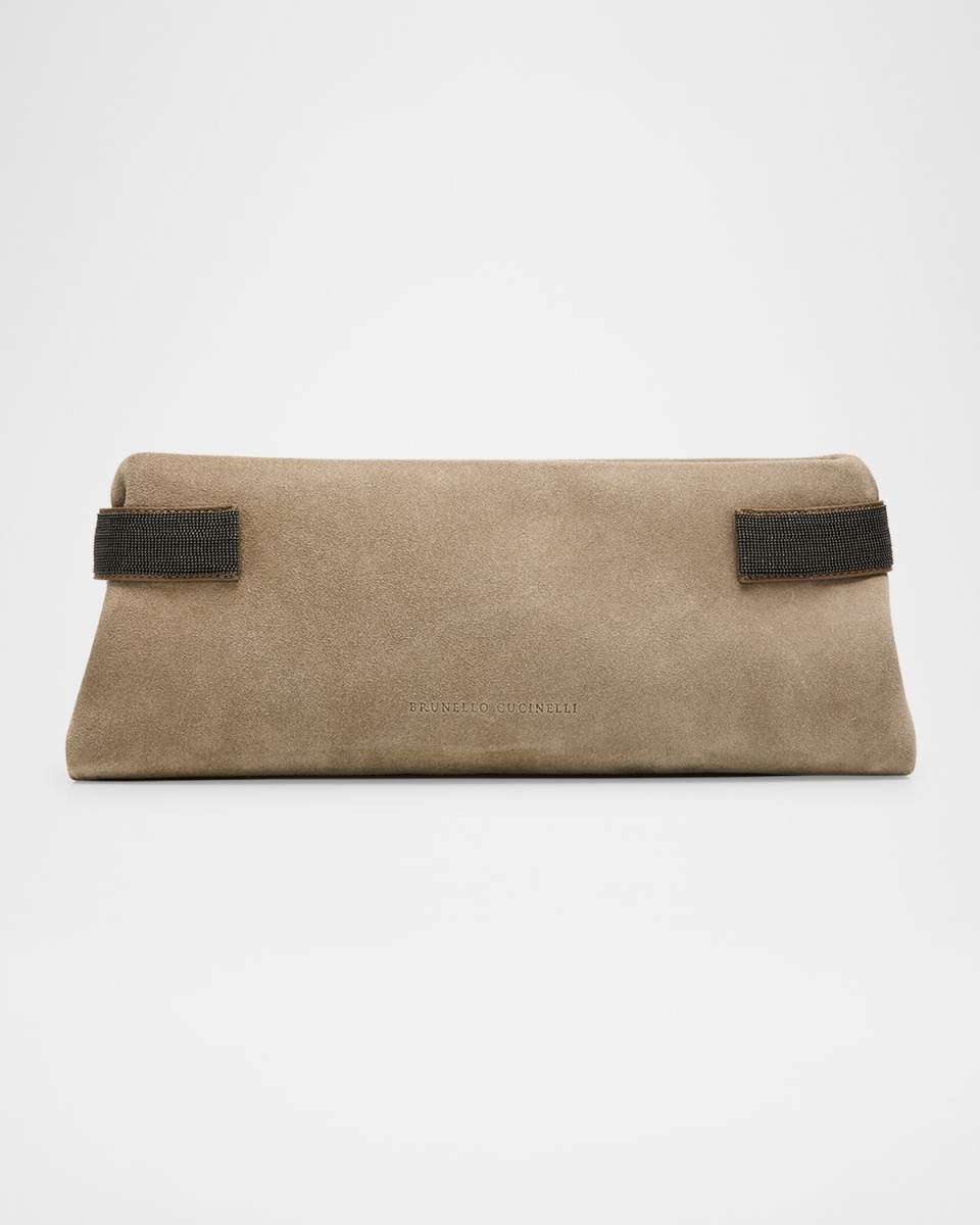 Essense Monili Suede Clutch Bag